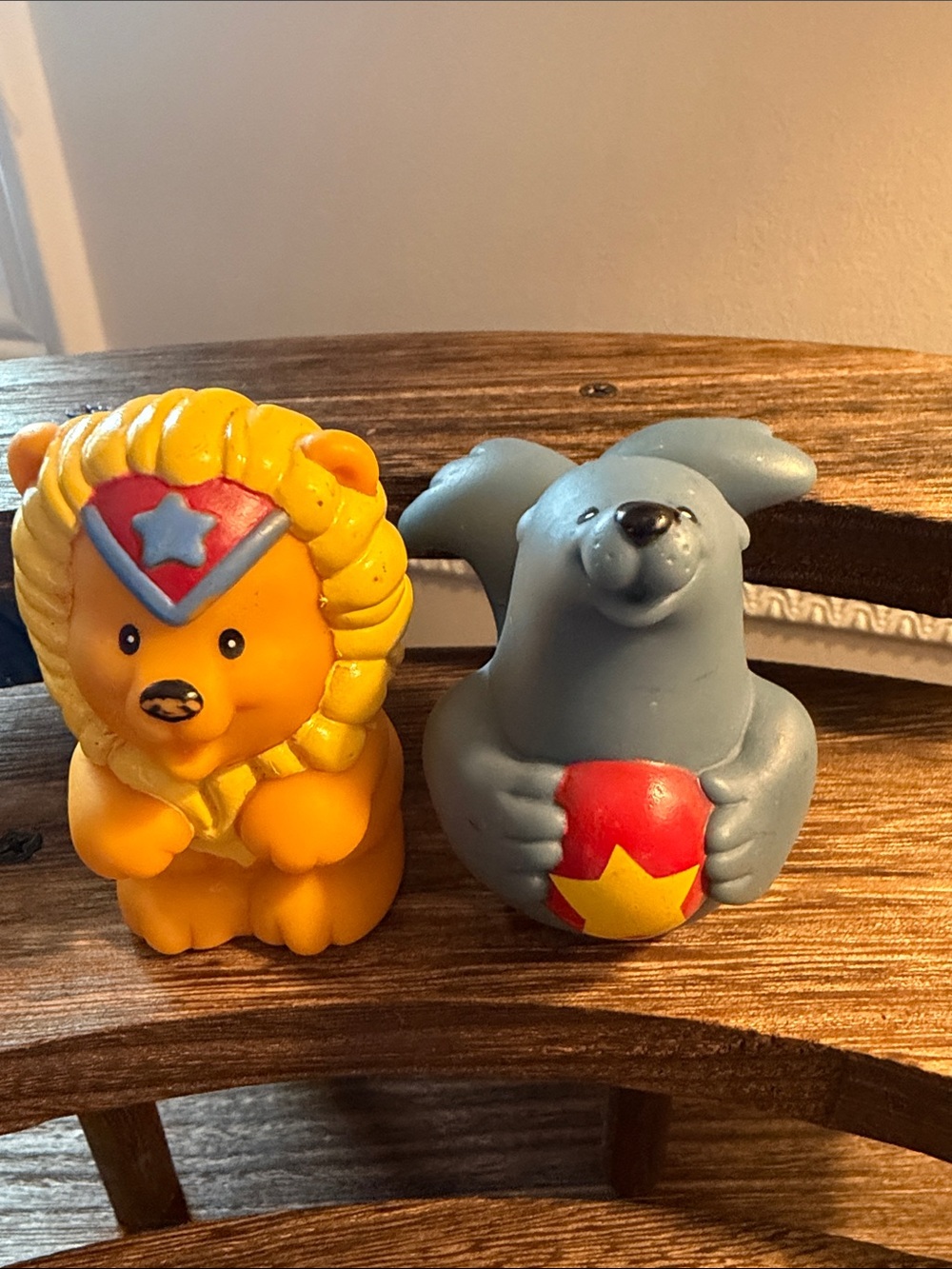Fisher Price and Mattel Vintage HTF Rare 1998 Lion and 2004 Seal Circus Stars